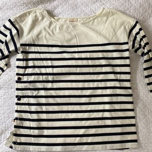 Sezane medium long sleeve striped top